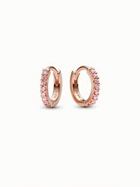 Pandora Sparkling Pink Huggie Hoop Earrings